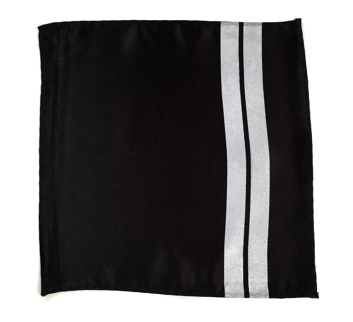 Racing Stripes Pocket Square: Le Mans First Place microfiber handkerchief