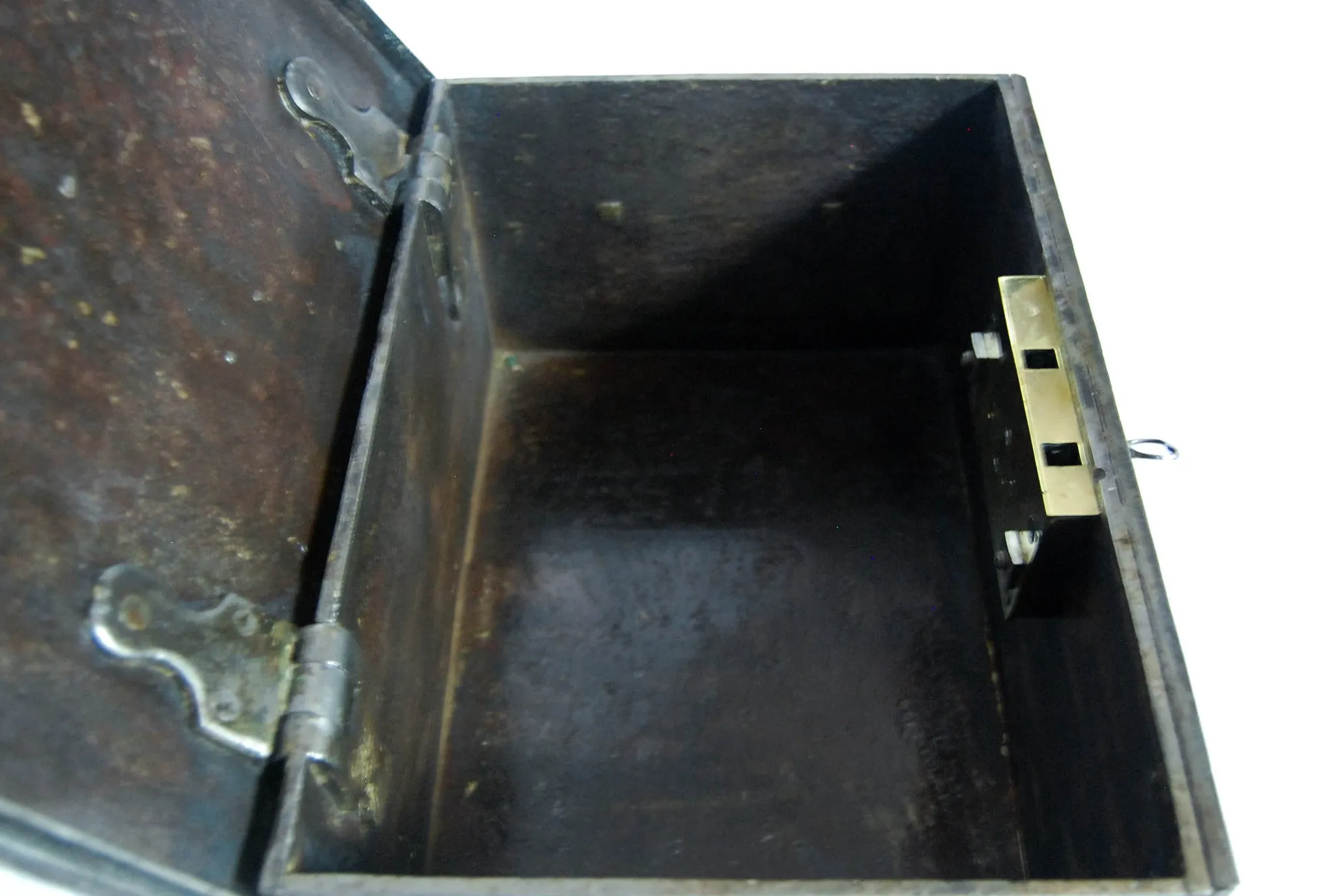 Regency Period Cast Iron Strong Box or Safe with Lock & Key