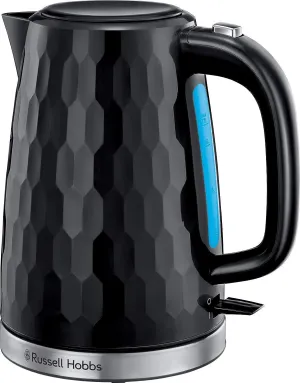 Russell Hobbs Honeycomb Cordless Electric Kettle - Fast Boil, 1.7 Litre, 3000 W, Black