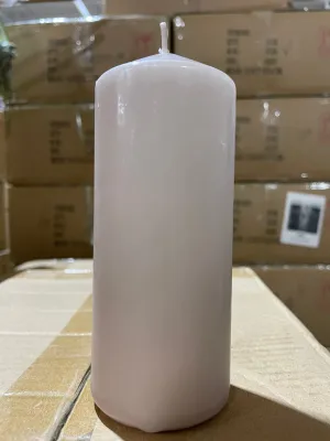 Sandstone Pillar Candle wedding decor 2.4"x6" H