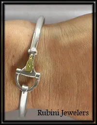 Silver Hook and Eye Tulip Oar/Paddle Blade Bracelet