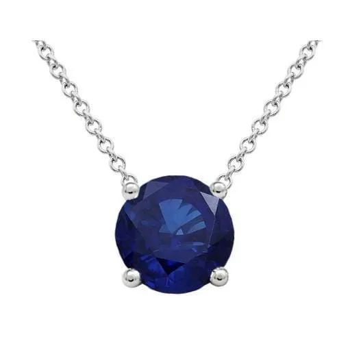 Solitaire Sapphire Necklace