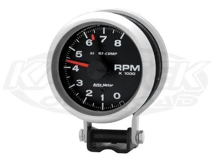 Sport-Comp 3-3/4" Pedestal Mount Tachometer 8,000 RPM w/ Adjustable Pointer