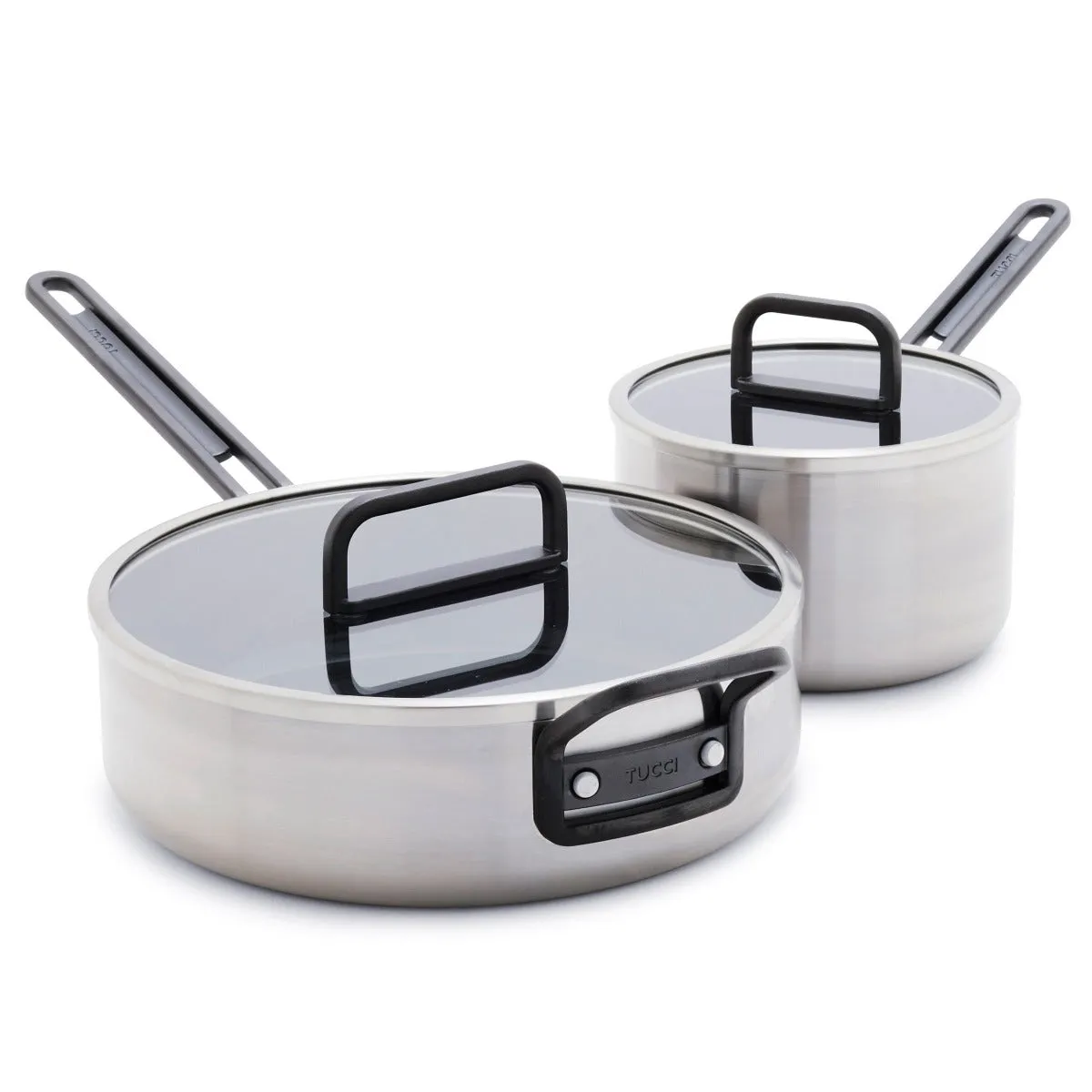 Stanley Tucci™ Stainless Steel Ceramic Nonstick 4-Piece Saucepan & Sauté Pan Set