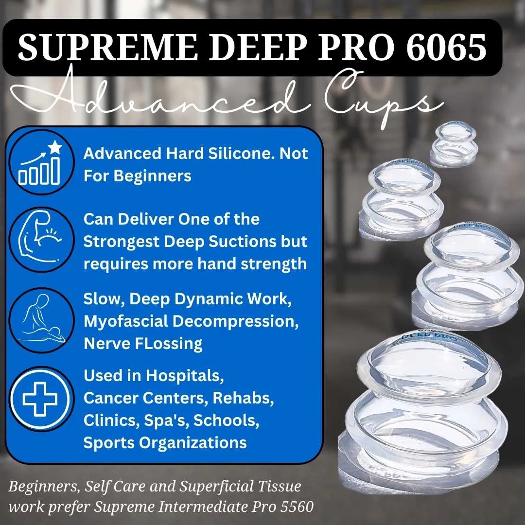 Supreme DEEP PRO 6065 Advanced Harder Silicone Cupping Therapy Sets