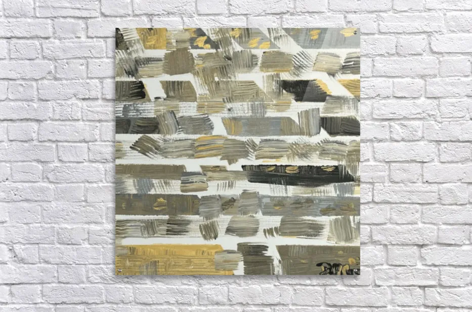 The Mixed Metallic Brushstrokes  Original Abstract Art by Deanna Caroon