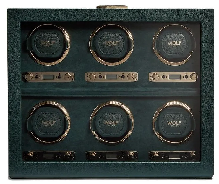 WOF Watch Winder British Racing Green 6 Piece